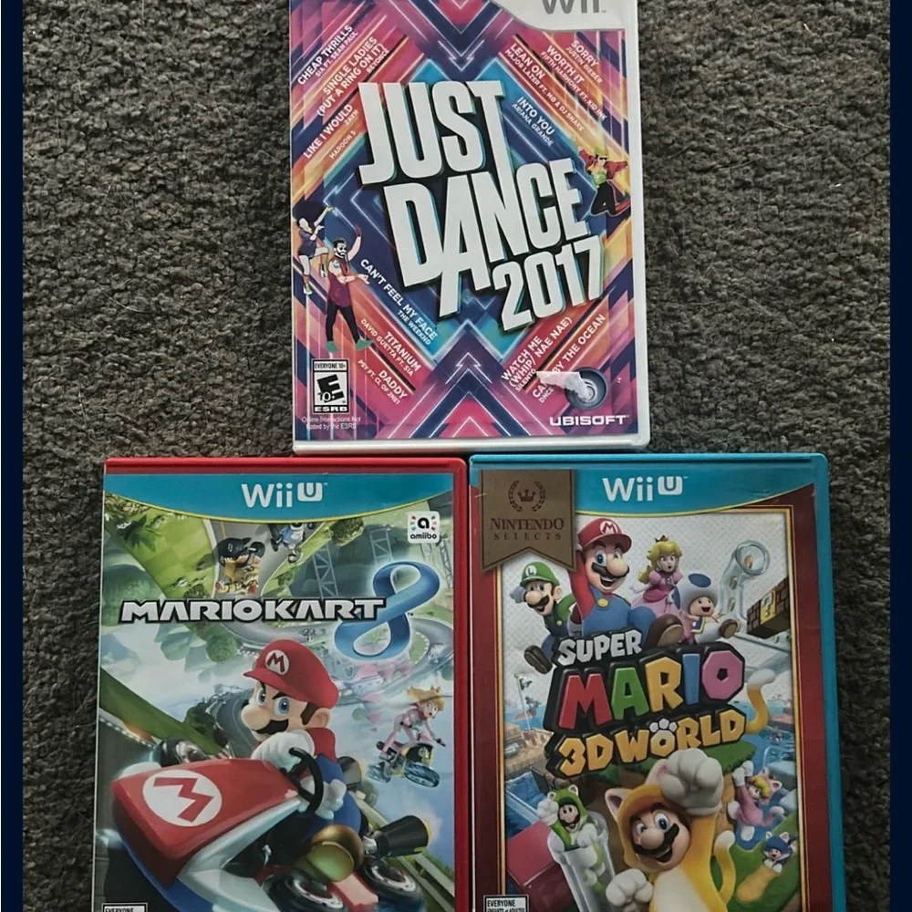Wii U with 3 games + 3 remotes